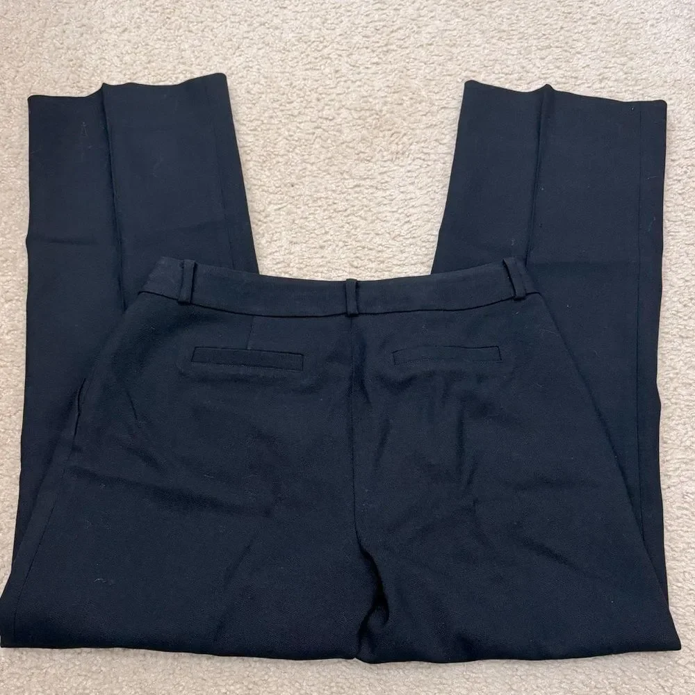Kate Spade Live Colorfully Wool Black High Rise Straight Leg Dress Pants Sz 4